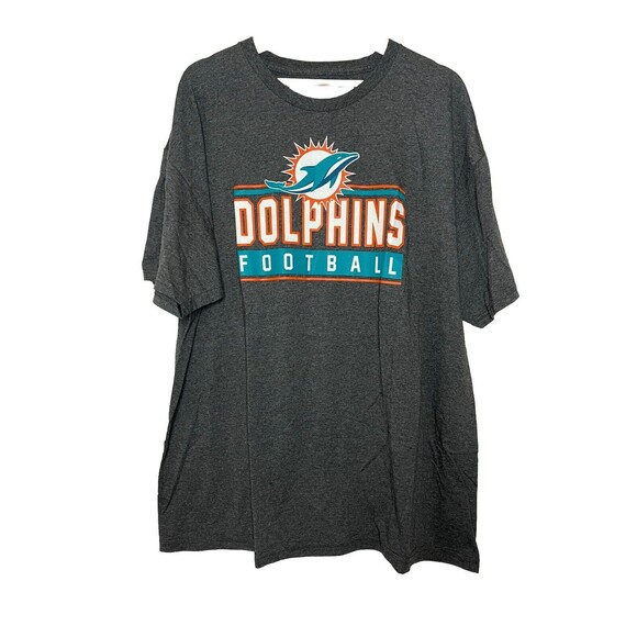NFL Miami Dolphins Football Short Sleeve Men XXL Gray Heather Tshirt Tee - Picture 1 of 4